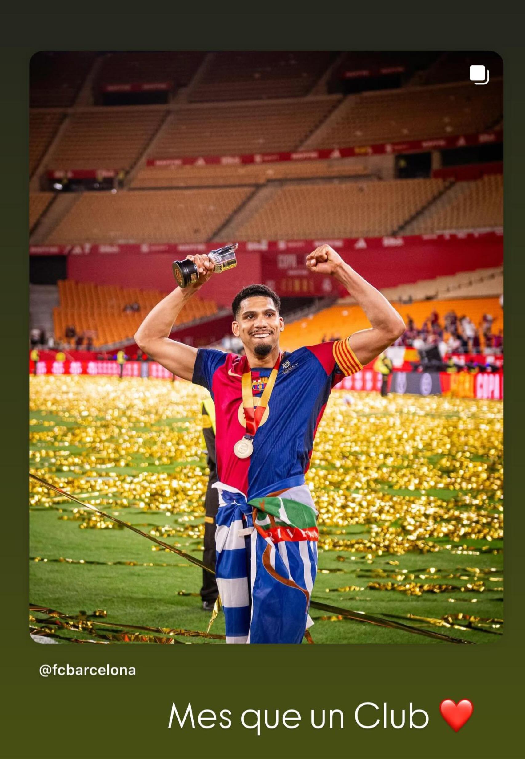 La declaración de amor de Ronald Araujo al Barça