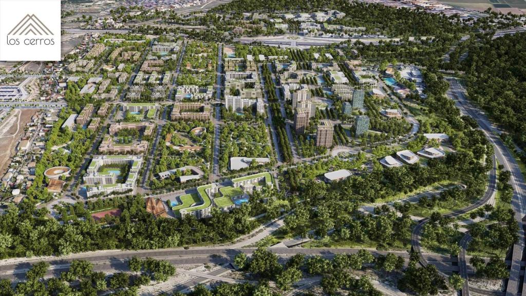 Vista virtual del desarrollo urbanístico de Los Cerros, en Madrid / CG