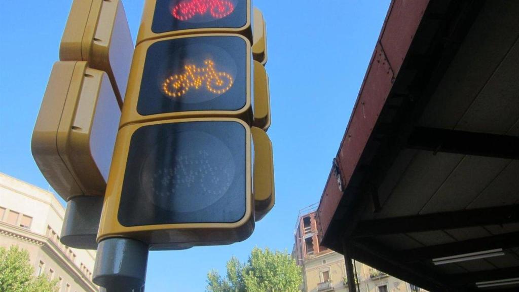 Semáforo para bicis de Barcelona