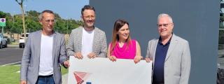 Los alcaldes de Salou, Constanti, Vila-seca y Reus, en la presentación de FuneCamp