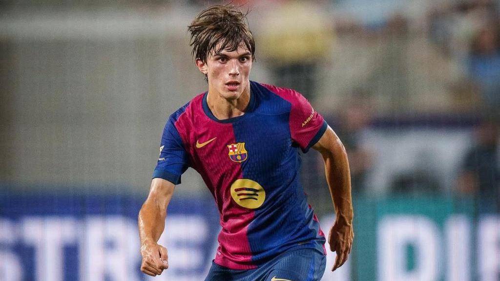 Andrés Cuenca en un partit amb el Barça B