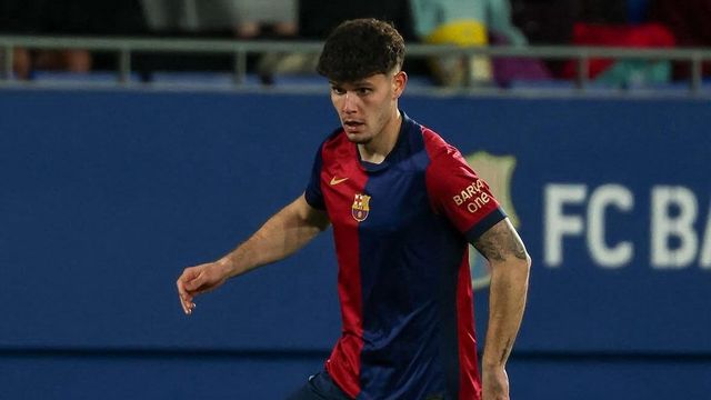 'Trilli' en un partido con el Barça B