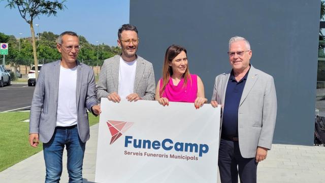 Los alcaldes de Salou, Constanti, Vila-seca y Reus, en la presentación de FuneCamp