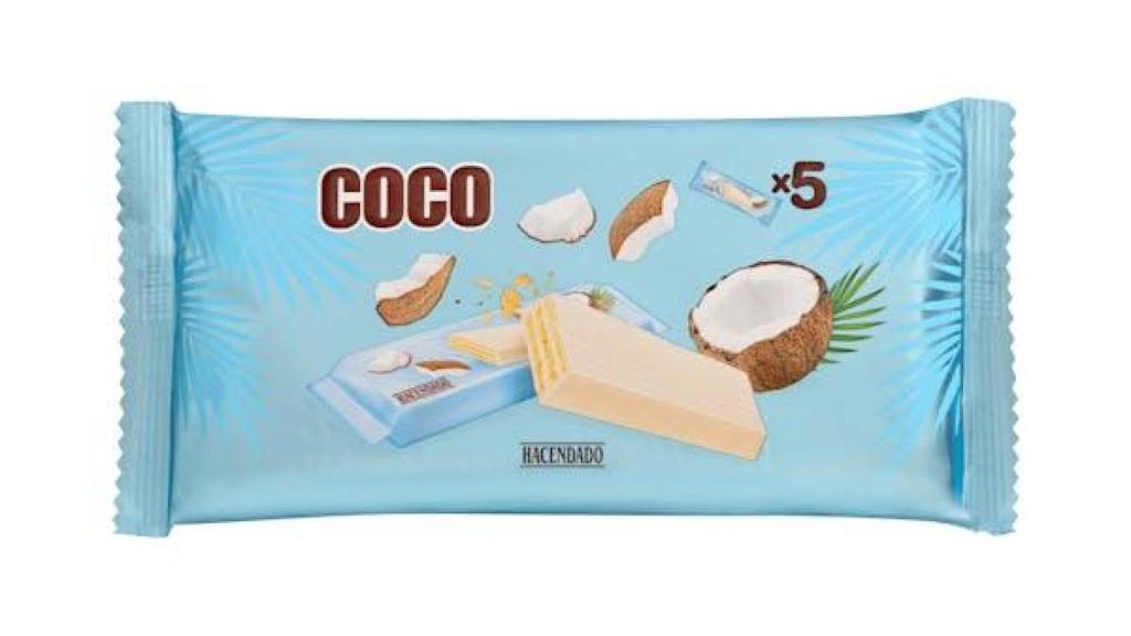 Barritas crujientes recubiertas de coco