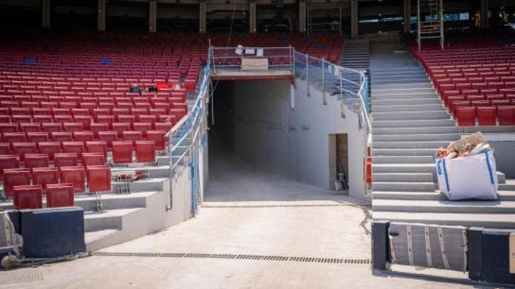 Uno de los accesos del nuevo Camp Nou a mediados de julio de 2025