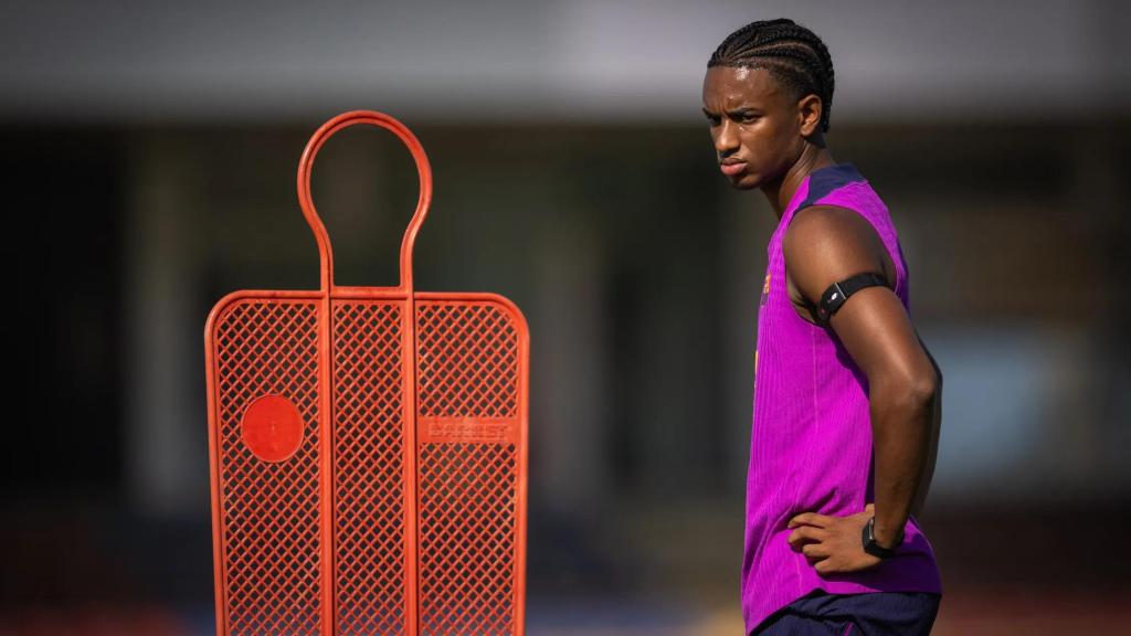 Alejandro Balde en la pretemporada del Barça