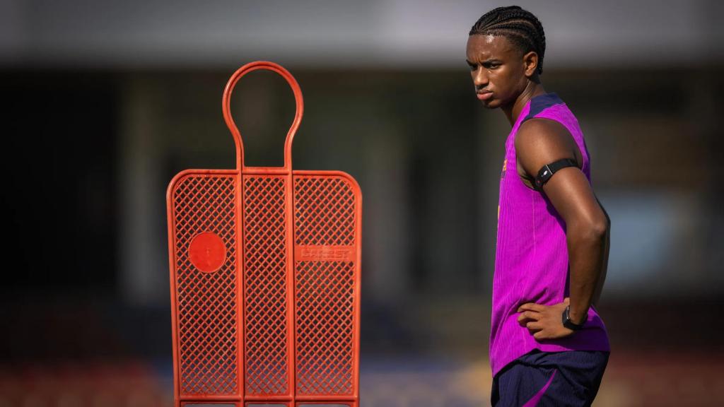 Alejandro Balde en la pretemporada del Barça