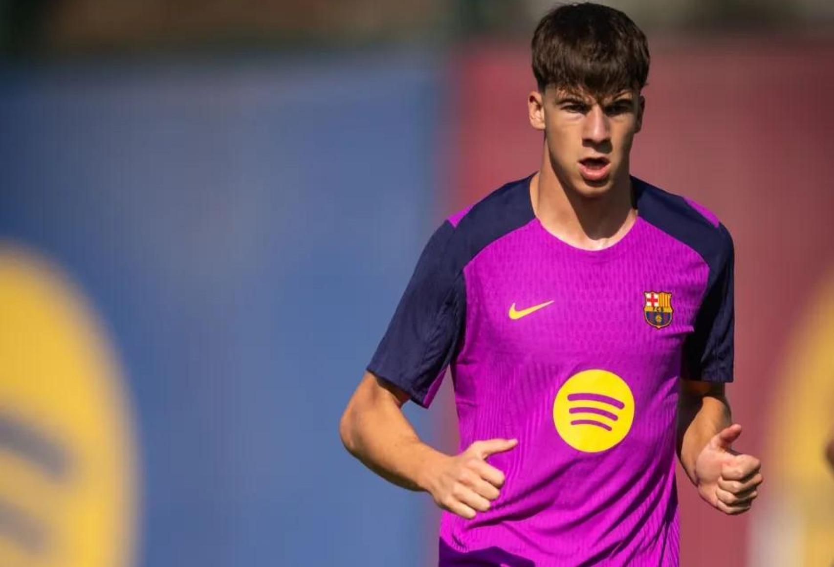 Jofre Torrents en la pretemporada del Barça 2025-26