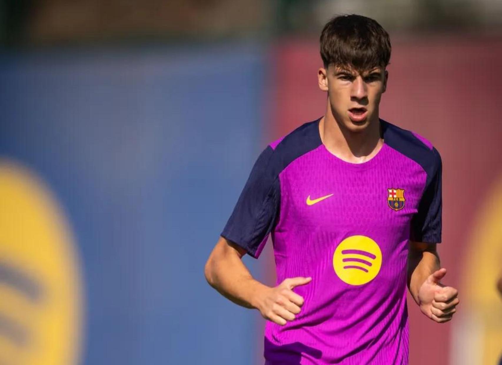 Jofre Torrents en la pretemporada del Barça 2025-26