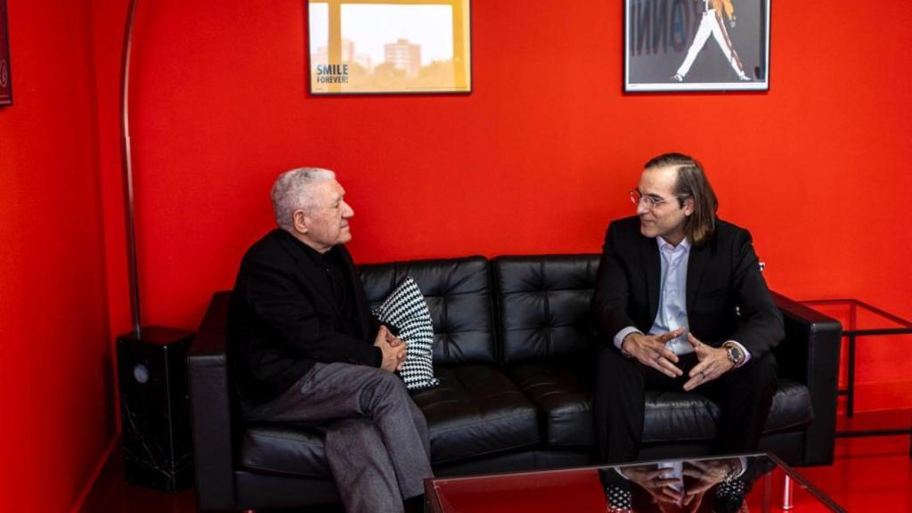 Luis Bassat y Alberto Fernández en las oficinas de Annie Bonnie en Madrid