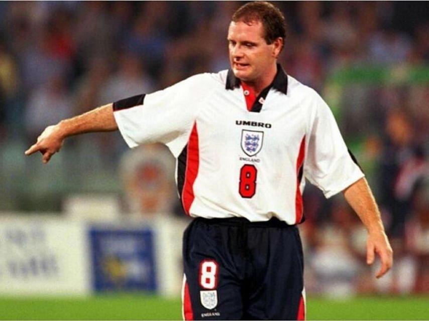 Paul Gascoigne, con Inglaterra