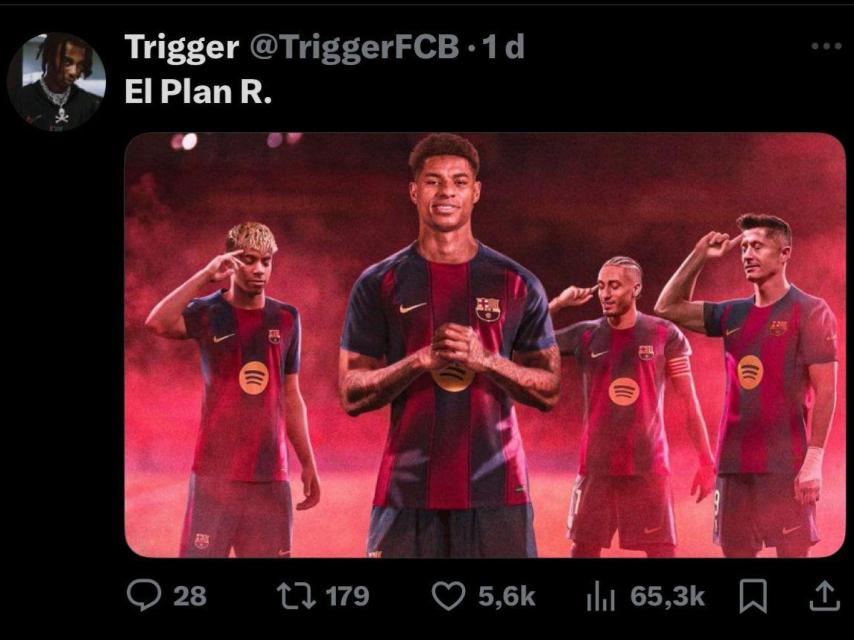 Los aficionados culés bromean en la plataforma X con 'El Plan R'