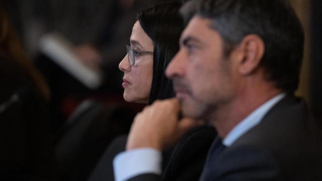 La 'consellera' Núria Parlon, y el director general de Mossos, Josep Lluís Trapero, en la Junta de Seguridad de Barcelona