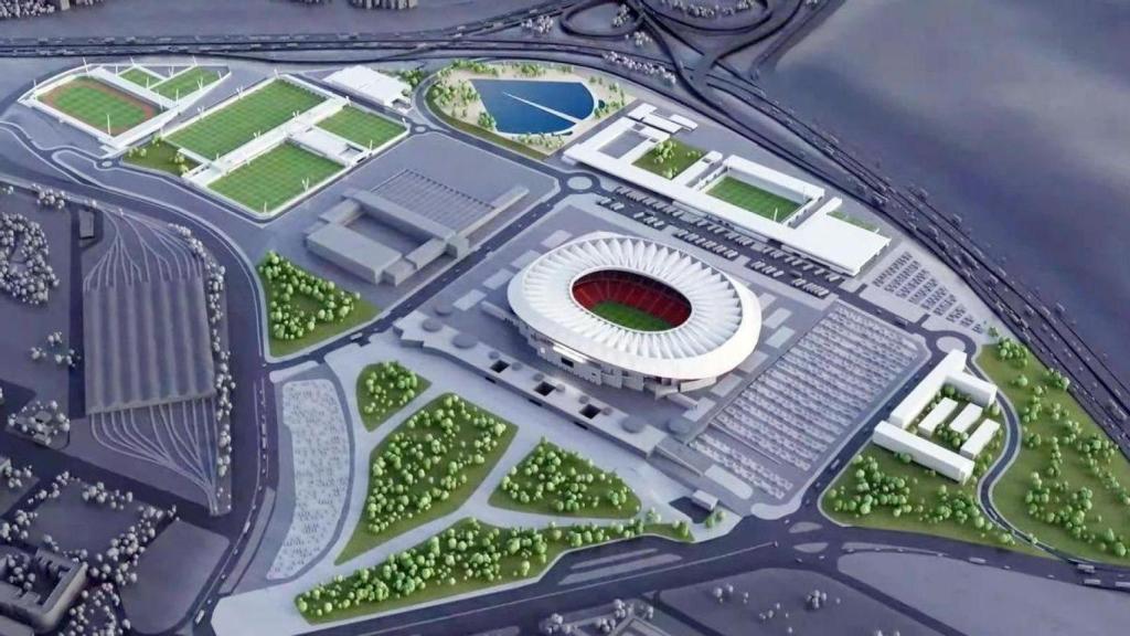 Recreación digital de la futura Ciudad del Deporte del Atlético de Madrid