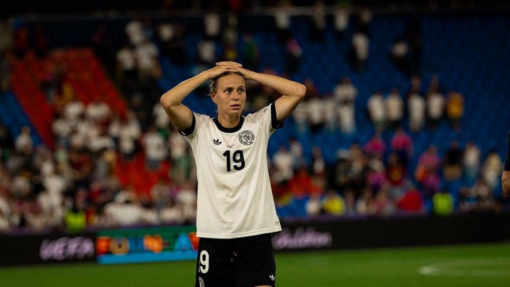 Klara Bühl con la selección alemana en la Eurocopa Femenina 2025