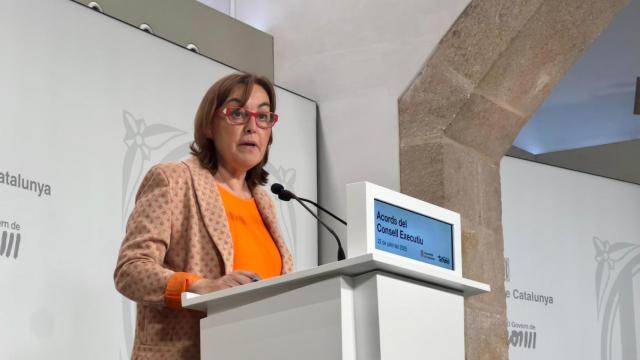 La portavoz del Govern Silvia Paneque durante la rueda de prensa de hoy
