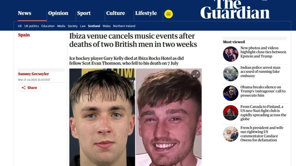 'The Guardian' informa sobre dos muertes por balconing en Ibiza
