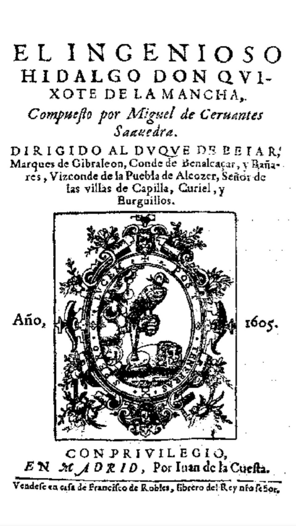 Primera edición de 'Don Quijote' (1605)