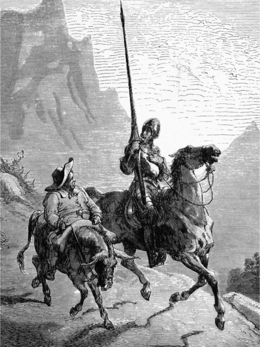 'Don Quijote de La Mancha y Sancho Panza' (1863).