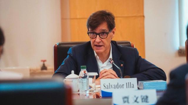 Salvador Illa, presidente de la Generalitat, durante su gira institucional en Pekín, China