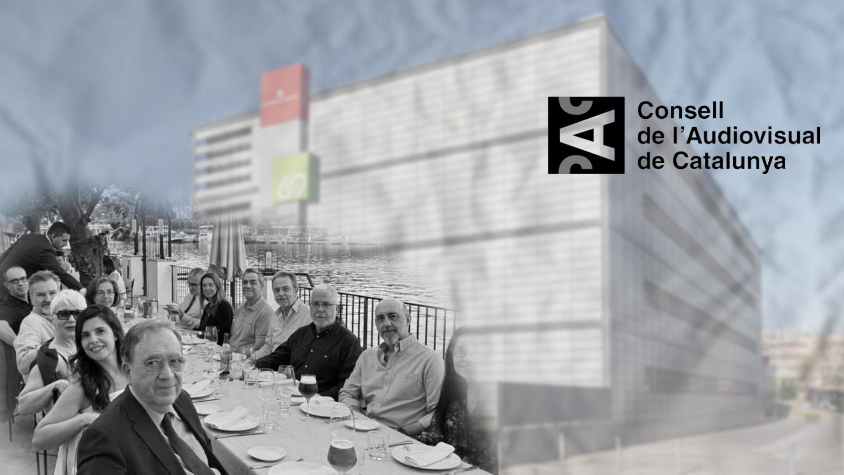 Xevi Xirgo (en camisa negra), en una reunión autonómica de los Consejos del Audiovisual