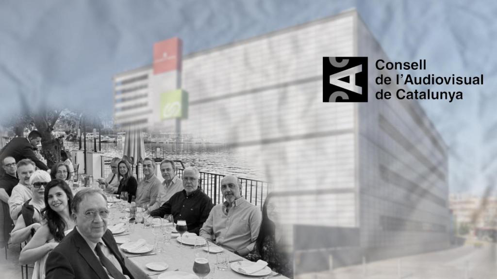 Xevi Xirgo (en camisa negra), en una reunión autonómica de los Consejos del Audiovisual