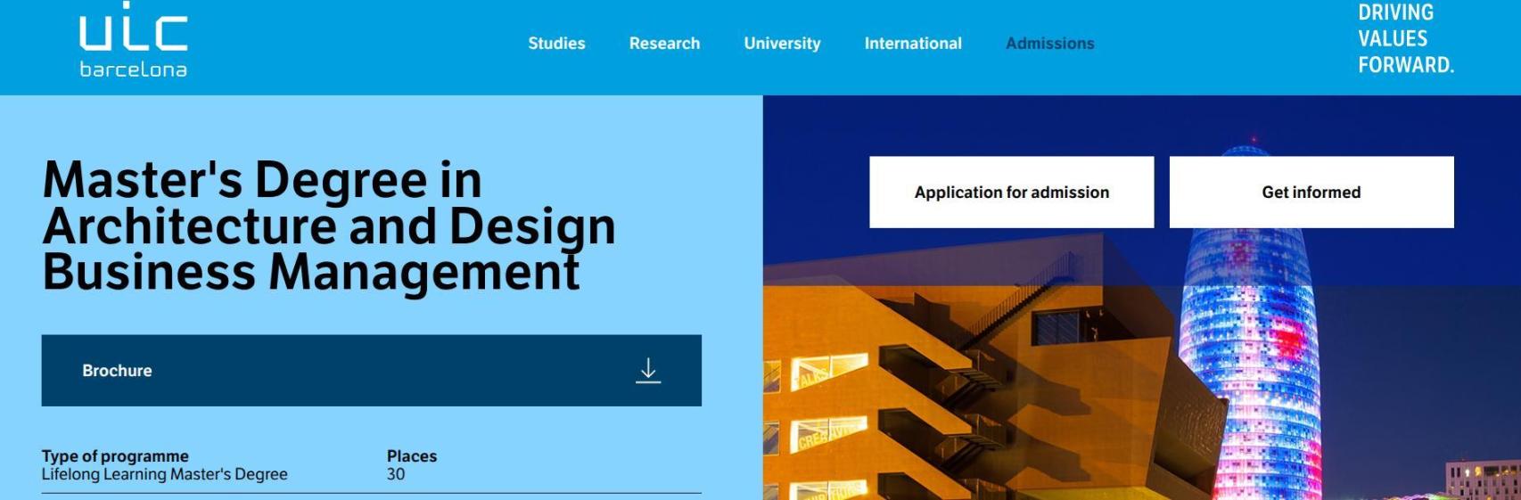 El máster de arquitectura de la UIC