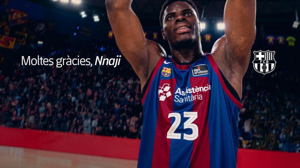 El Barça de bàsquet s'acomiada de James Nnaji, després de rescindir el seu contracte