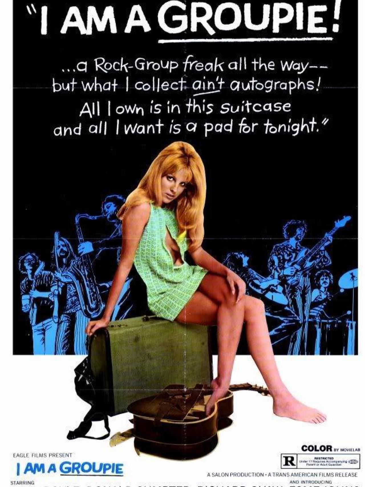 Cartel de la película 'Soy una 'groppie' (1970), de Derek Ford