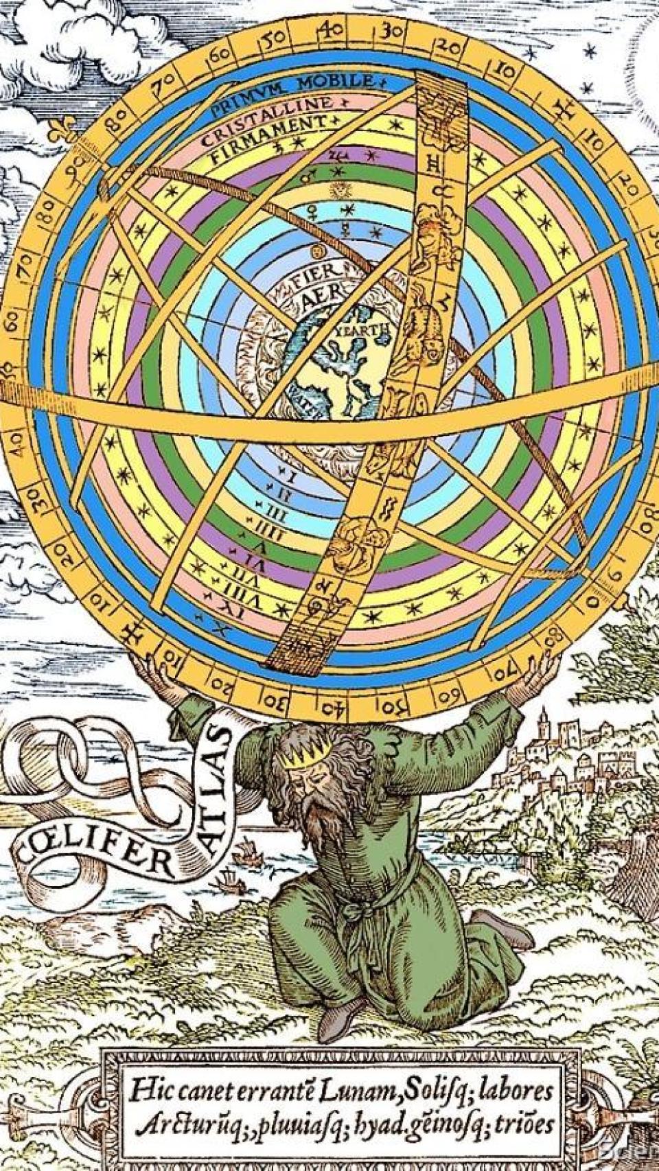 Representación del Atlas sosteniendo la esfera celestial