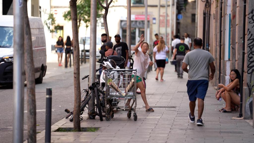 Algunas de las trabajadoras sexuales de la calle d'En Robador del Raval de Barcelona