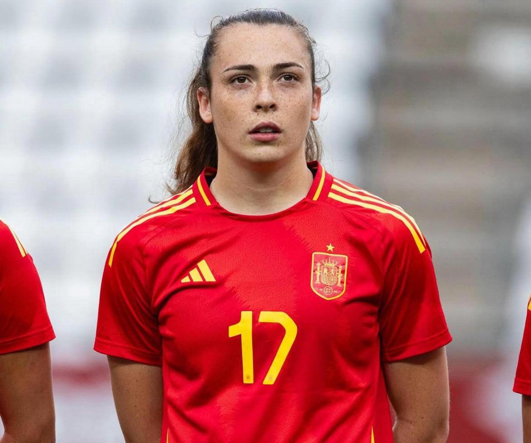 Lucía Corrales en su debut con la selección española absoluta