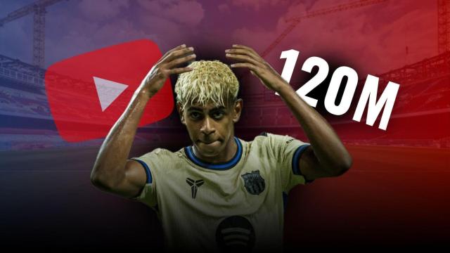 Lamine Yamal en un montaje