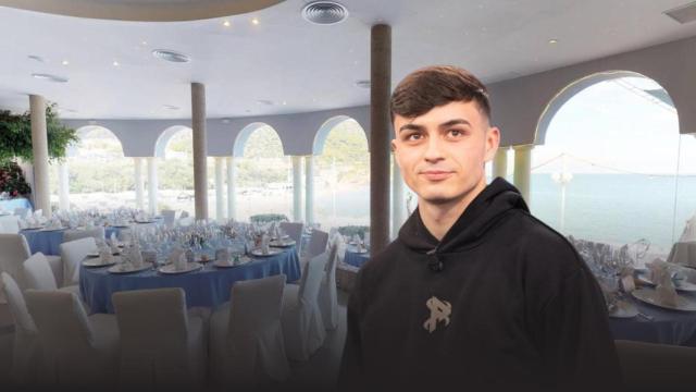 Pedri, con La Cúpula del Garraf en un fotomontaje