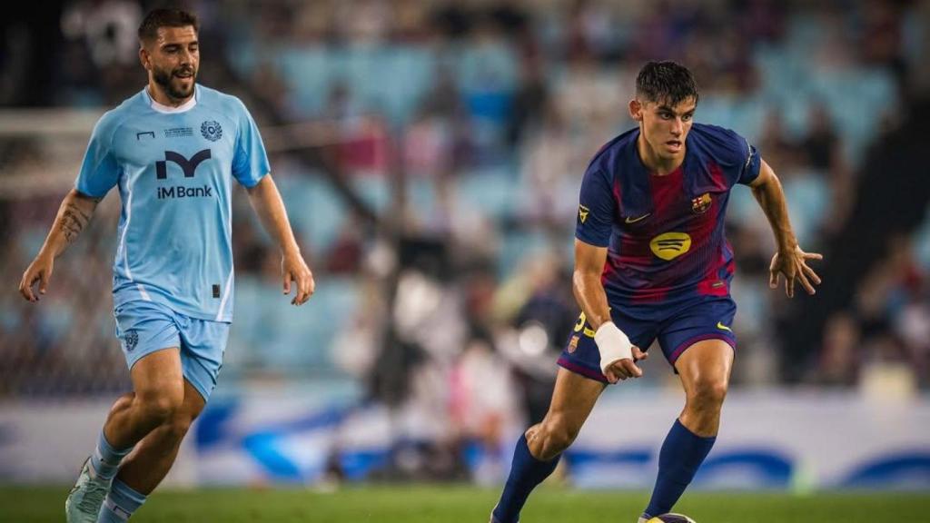 Gerard Martín durante el amistoso entre el Daegu y el Barça