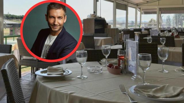 Fotomontaje de Frank Blanco e imagen del restaurante de carretera