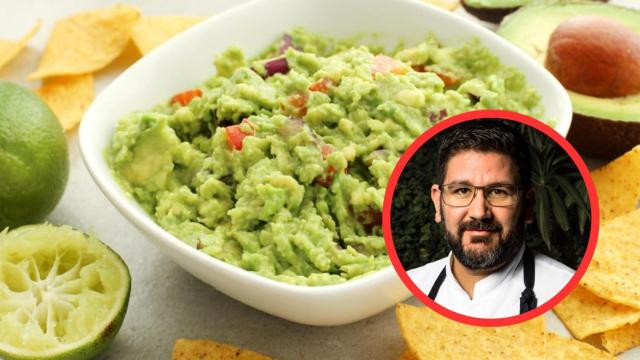 Fotomontaje de Dani García y una imagen de guacamole