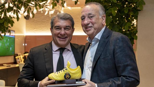 Joan Laporta y Fernando Roig en 2021