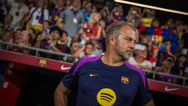 Hansi Flick durante el Trofeu Joan Gamper 2025