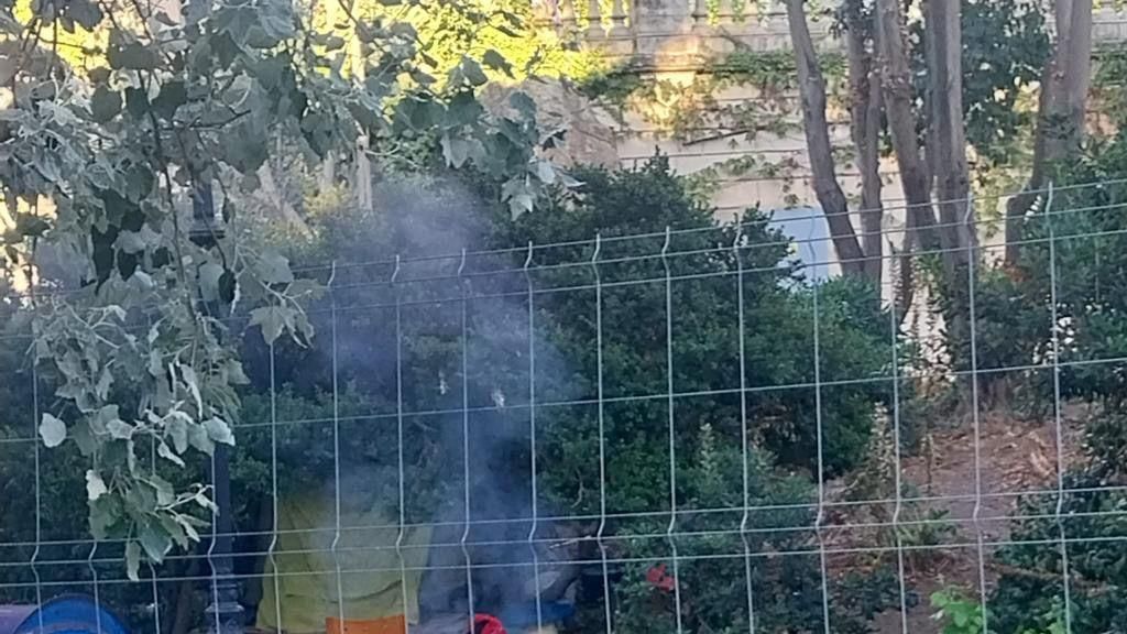 Foguera al parc de la Ciutadella
