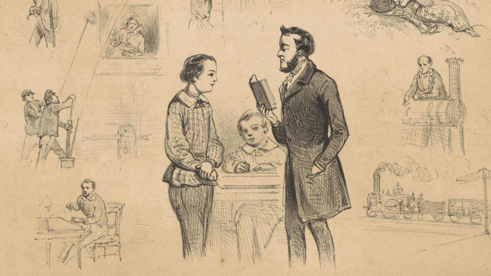 'Profesor y alumno', obra de Carel Christiaan Antony Last