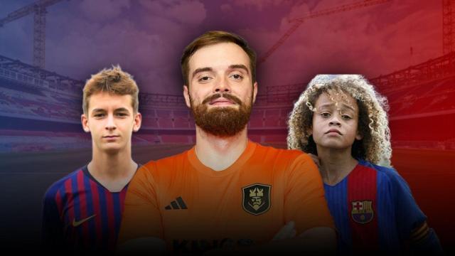 Marc Casadó, Ibai Llanos y Xavi Simons en un montaje