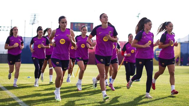 Las jugadoras del Barça Femenino en un entrenamiento