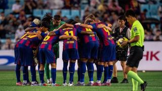 El equipo del Barça contra el Daegu FC