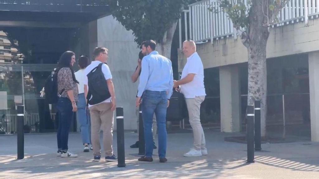 Emisarios de la UEFA en las oficinas del Camp Nou para evaluar el estado de las obras