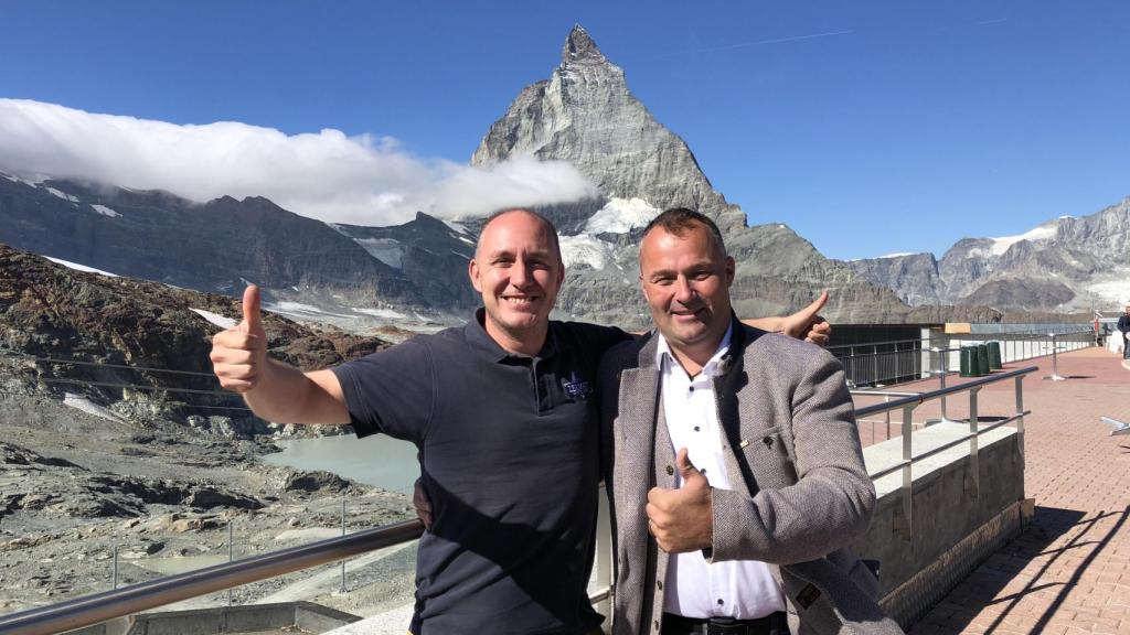 Víctor Riverola, en una excursión alpinista