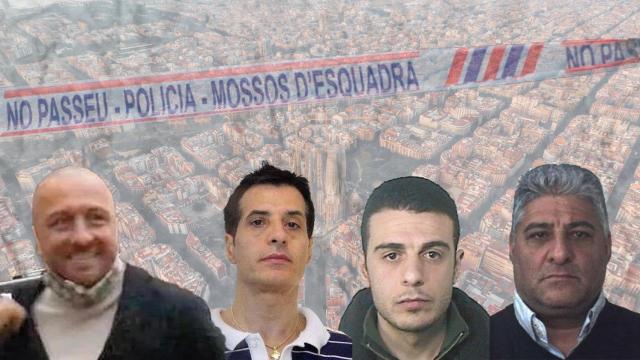 Fotomontaje con algunos de los 'capos' italianos detenidos en Cataluña: Vittorio Raso, Carmelo Gallico, Gianluca Tassone y Giuseppe Romeo