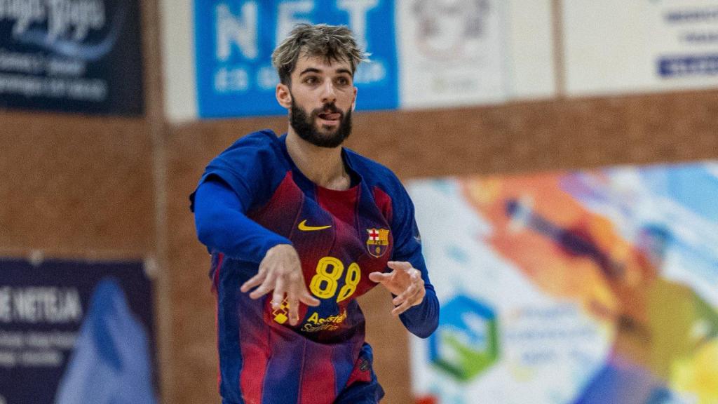 Petar Cikusa, en las semifinales de la Supercopa de Catalunya con el Barça de balonmano