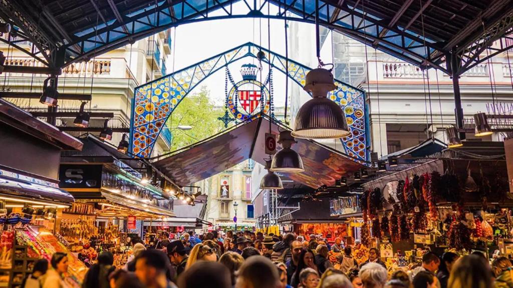 Imagen aérea del mercado de La Boqueria
