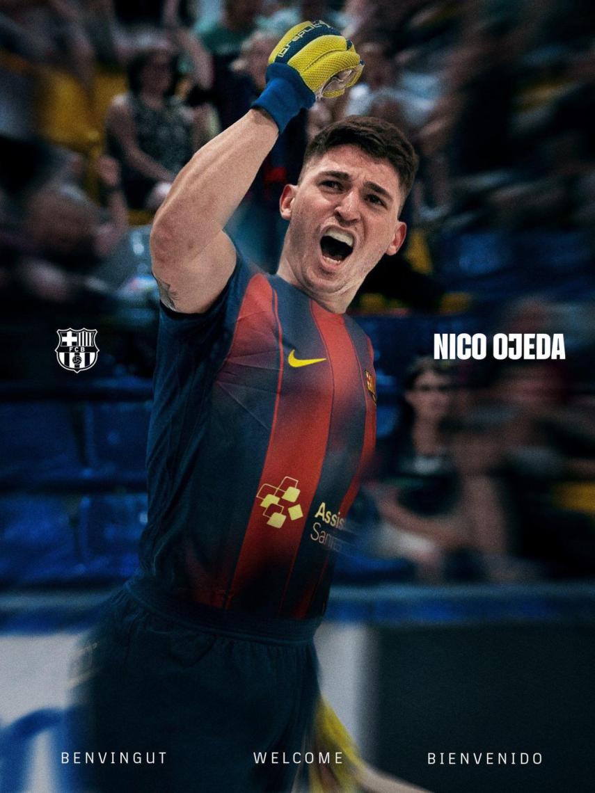 El Barça de hockey patines anuncia el fichaje de Nico Ojeda